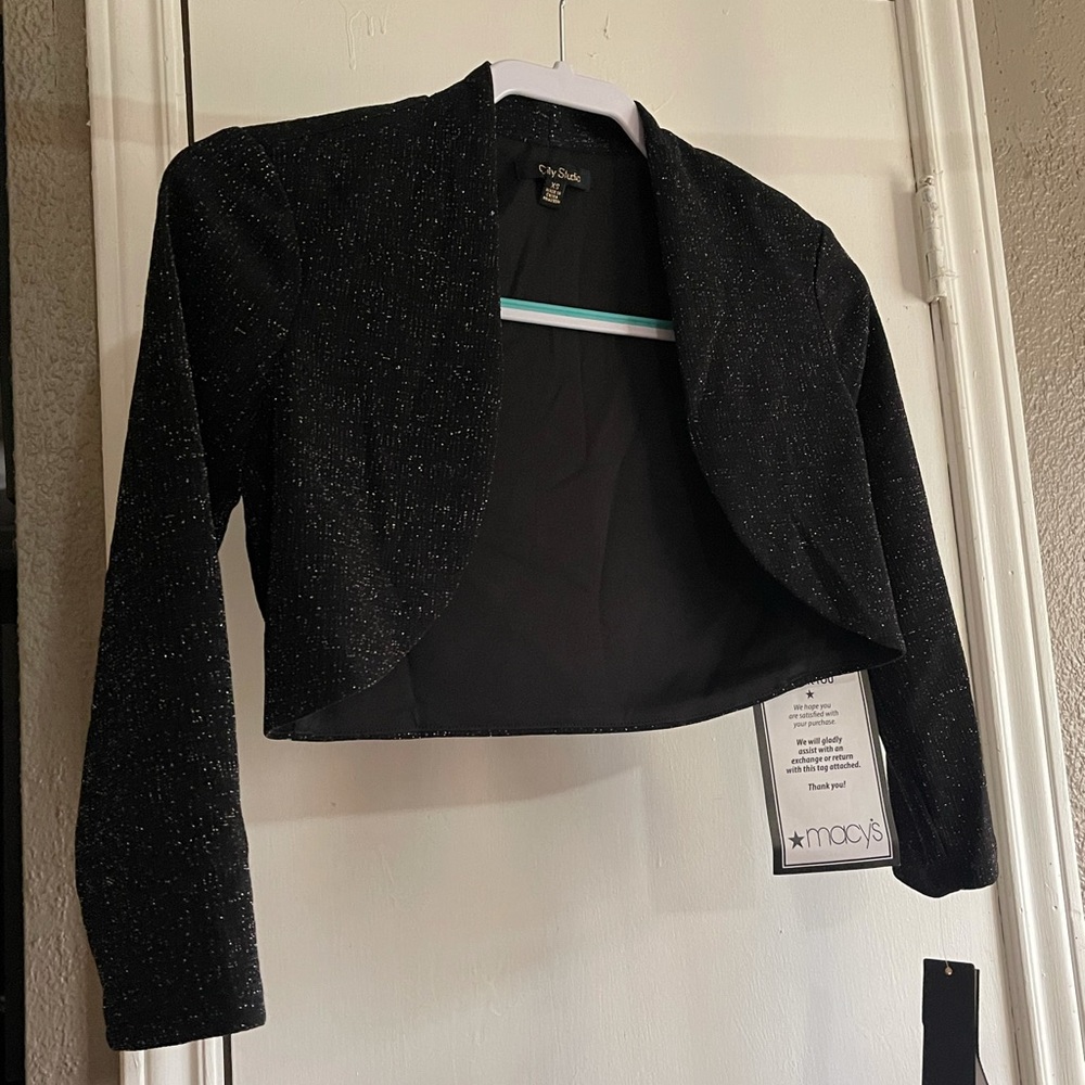 City Scape, Black Shimmer, XS, Shrug